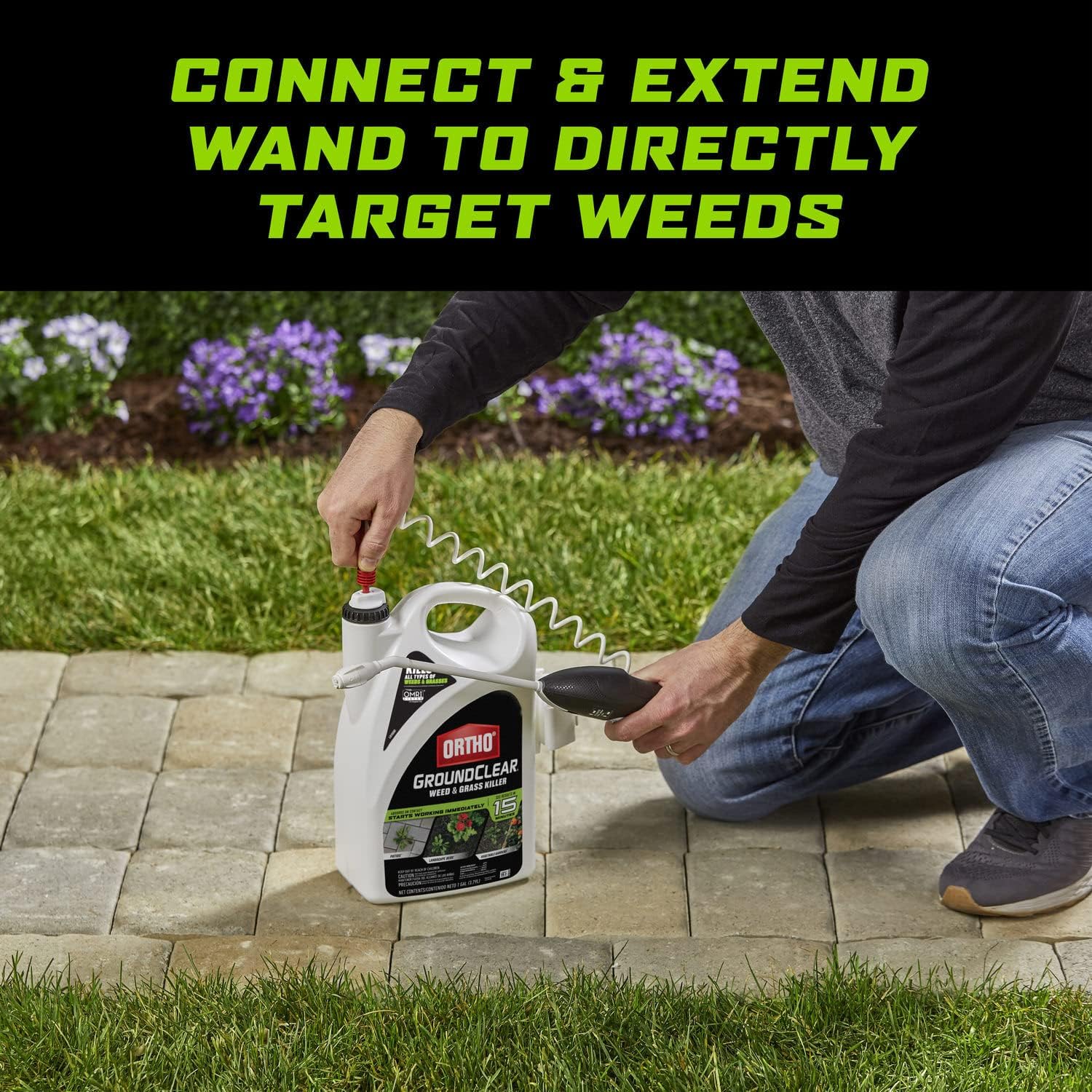 Ortho GroundClear Weed and Grass Killer, Ready-to-Use with Comfort Wand, Broadleaf Weed Control for Landscape Beds, Around Vegetable Gardens or Patios, Results in 15 Minutes, OMRI Listed,1 gal. - Image 9