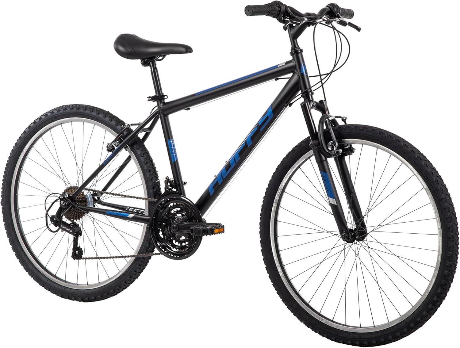 Huffy Stone Mountain Hardtail Mountain Bike for Boys/Girls/Men/Women, 20"/24"/26" Sizes, 6 or 21 Speed Shimano Twist Shifting, Front or Dual Suspension, Comfort Saddle, Sleek Colors - Image 2