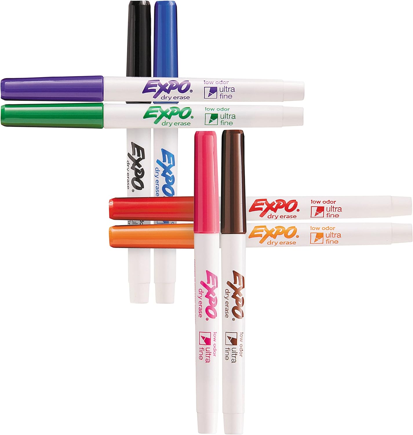 EXPO Low Odor Dry Erase Markers, Ultra-Fine Tip, Assorted Colors, 8 Count - Image 3