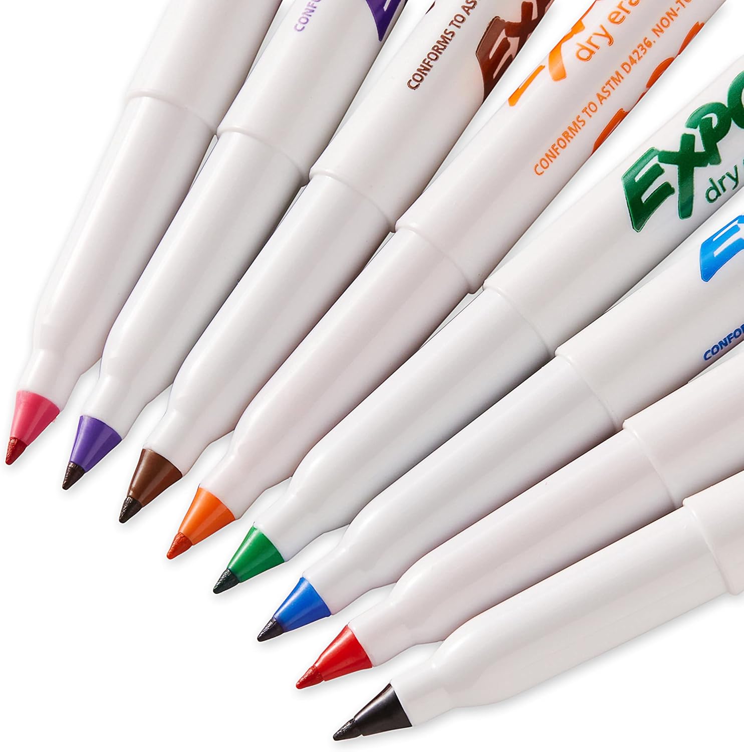 EXPO Low Odor Dry Erase Markers, Ultra-Fine Tip, Assorted Colors, 8 Count - Image 4