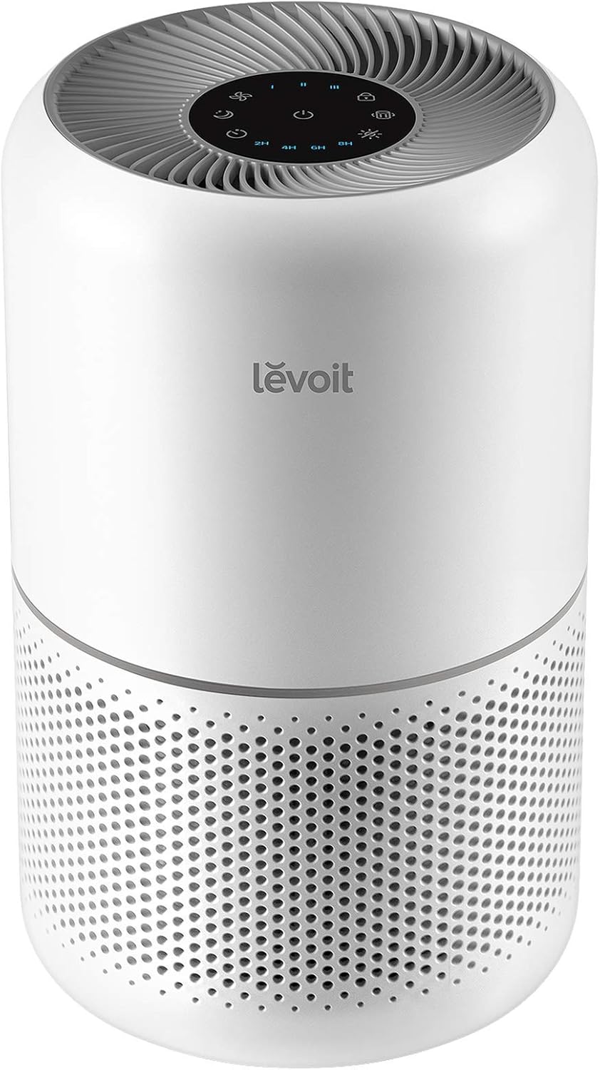 LEVOIT Air Purifier for Home Allergies Pets Hair in Bedroom, Covers Up to 1095 ft² by 45W High Torque Motor, 3-in-1 Filter with HEPA Sleep Mode, Remove Dust Smoke Pollutants Odor, Core300-P, White - Image 2