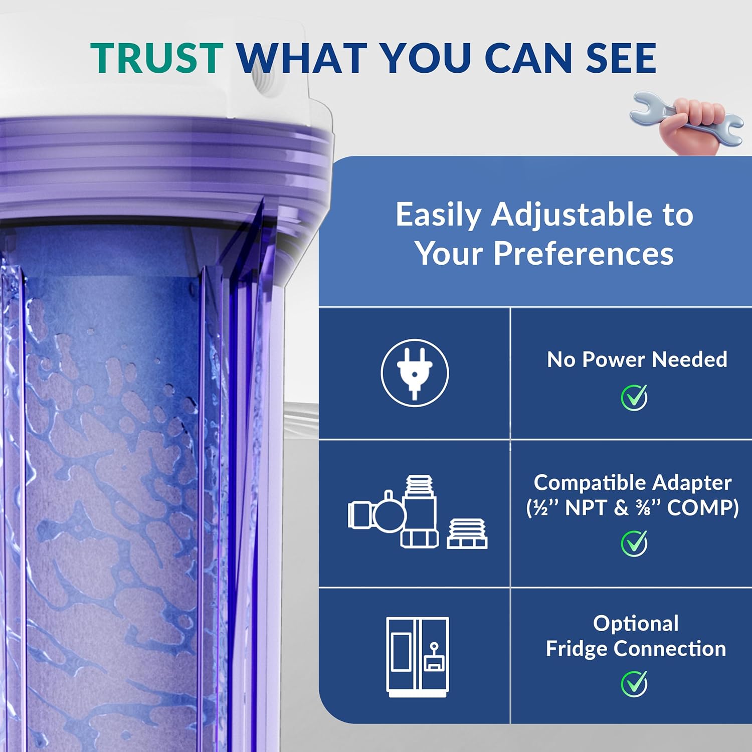 iSpring RCC7AK, NSF Certified, 75 GPD, Alkaline 6-Stage Reverse Osmosis System, pH+ Remineralization RO Water Filter System Under Sink, Innovative Top-Mounted Faucet Design with U.S. Patent - Image 6