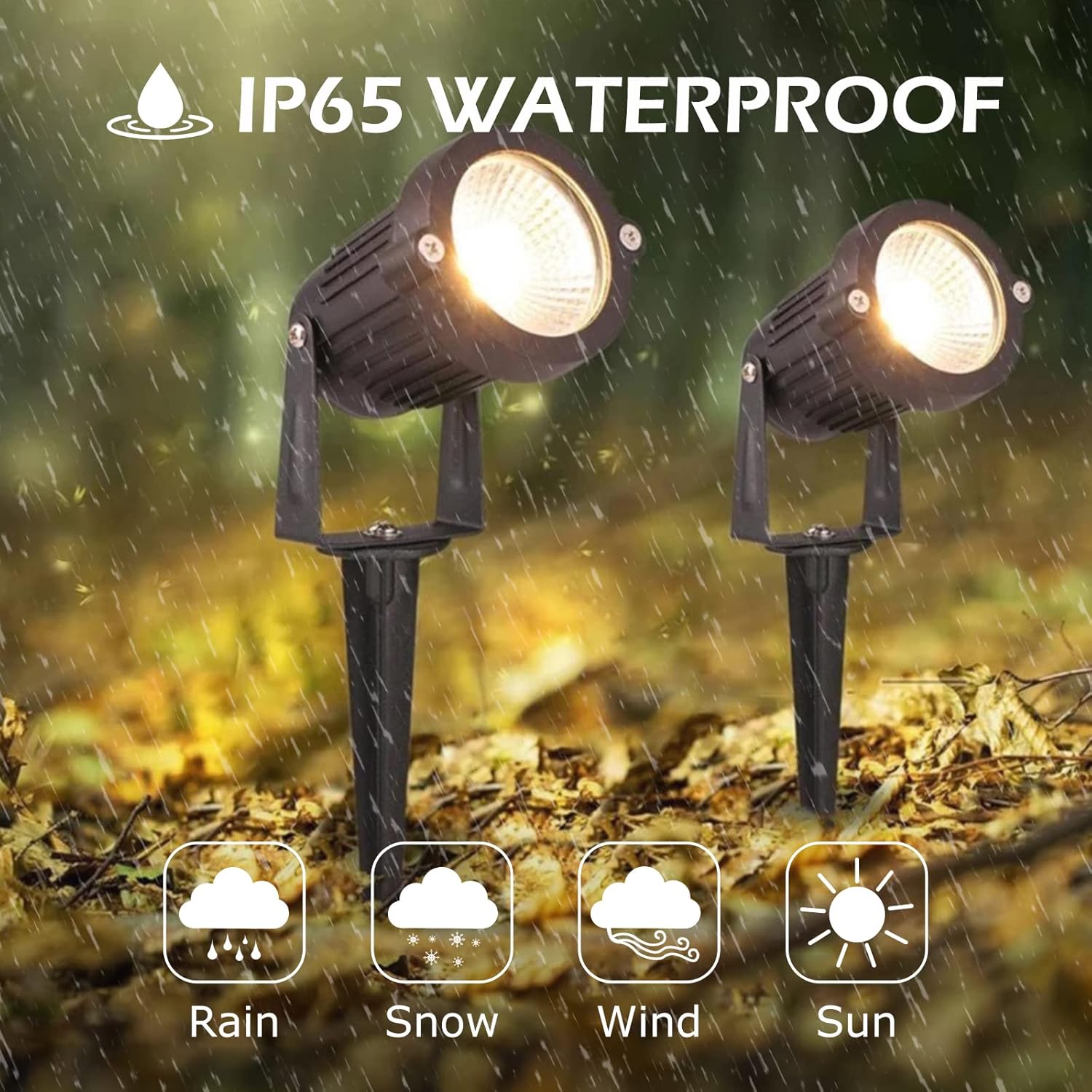 Low Voltage Landscape Lights Outdoor: 7W 700LM LED Landscape Lighting with Connectors for Tree Garden Yard Pathway | 12V 24V Warm White 2700K Spotlights | IP65 Waterproof | 6 Pack - Image 4