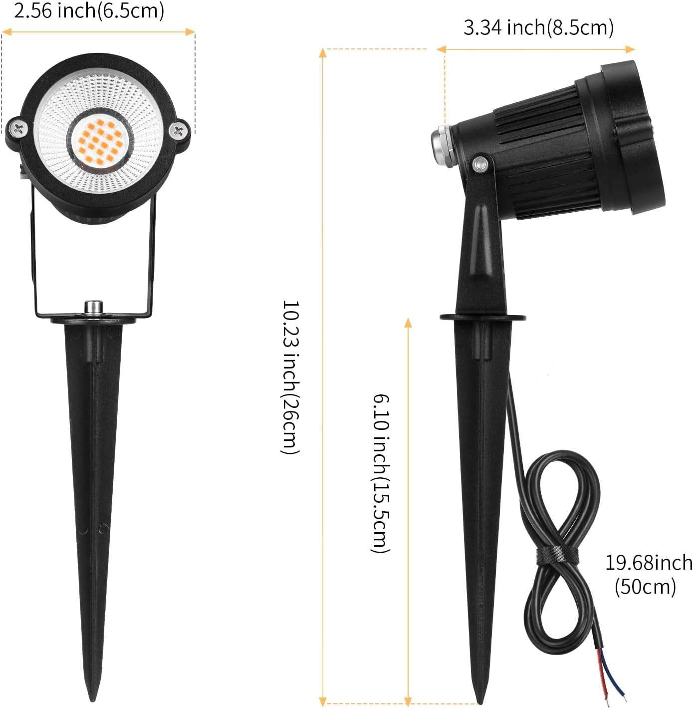 Low Voltage Landscape Lights Outdoor: 7W 700LM LED Landscape Lighting with Connectors for Tree Garden Yard Pathway | 12V 24V Warm White 2700K Spotlights | IP65 Waterproof | 6 Pack - Image 6