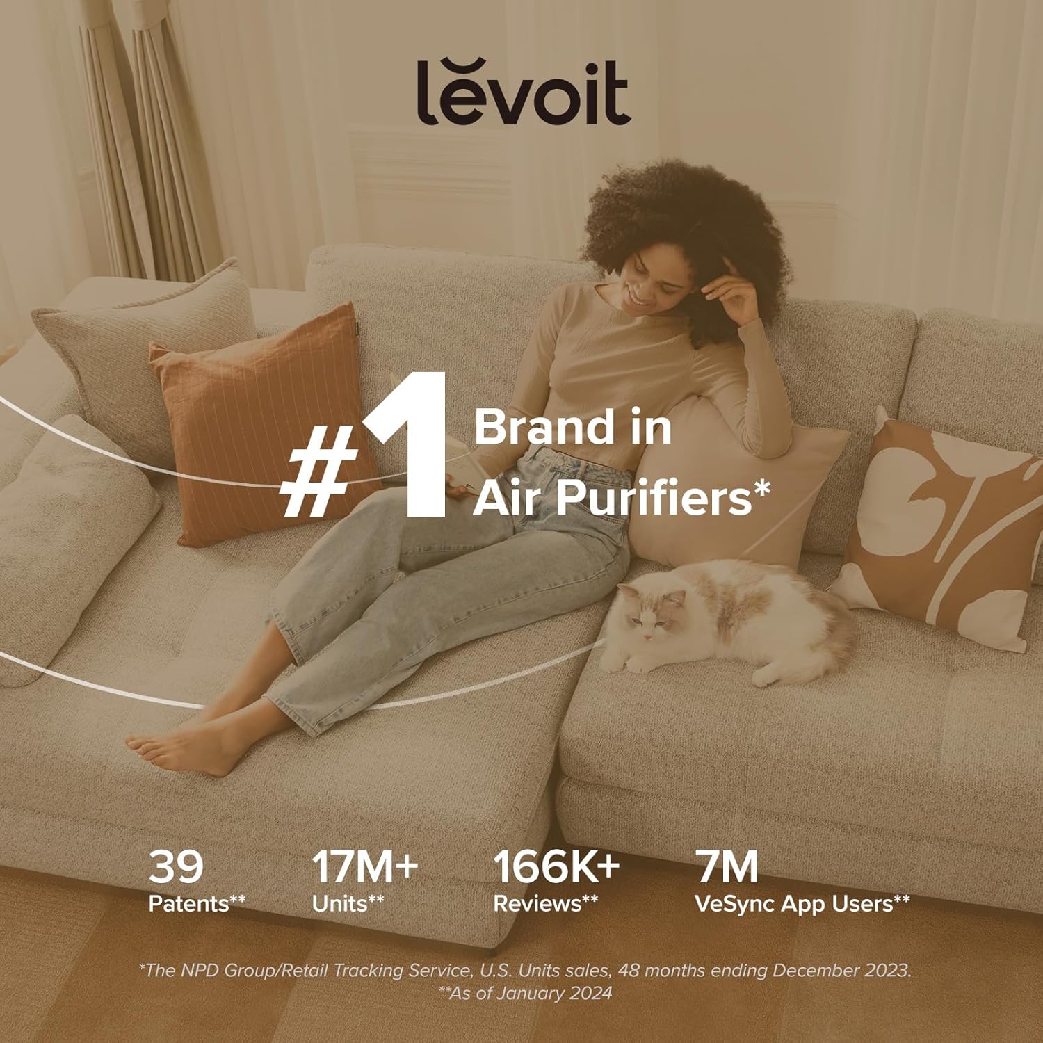 LEVOIT Air Purifiers for Bedroom Home, 3-in-1 Filter Cleaner with Fragrance Sponge for Better Sleep, Filters Smoke, Allergies, Pet Dander, Odor, Dust, Office, Desktop, Portable, Core Mini-P, White - Image 8