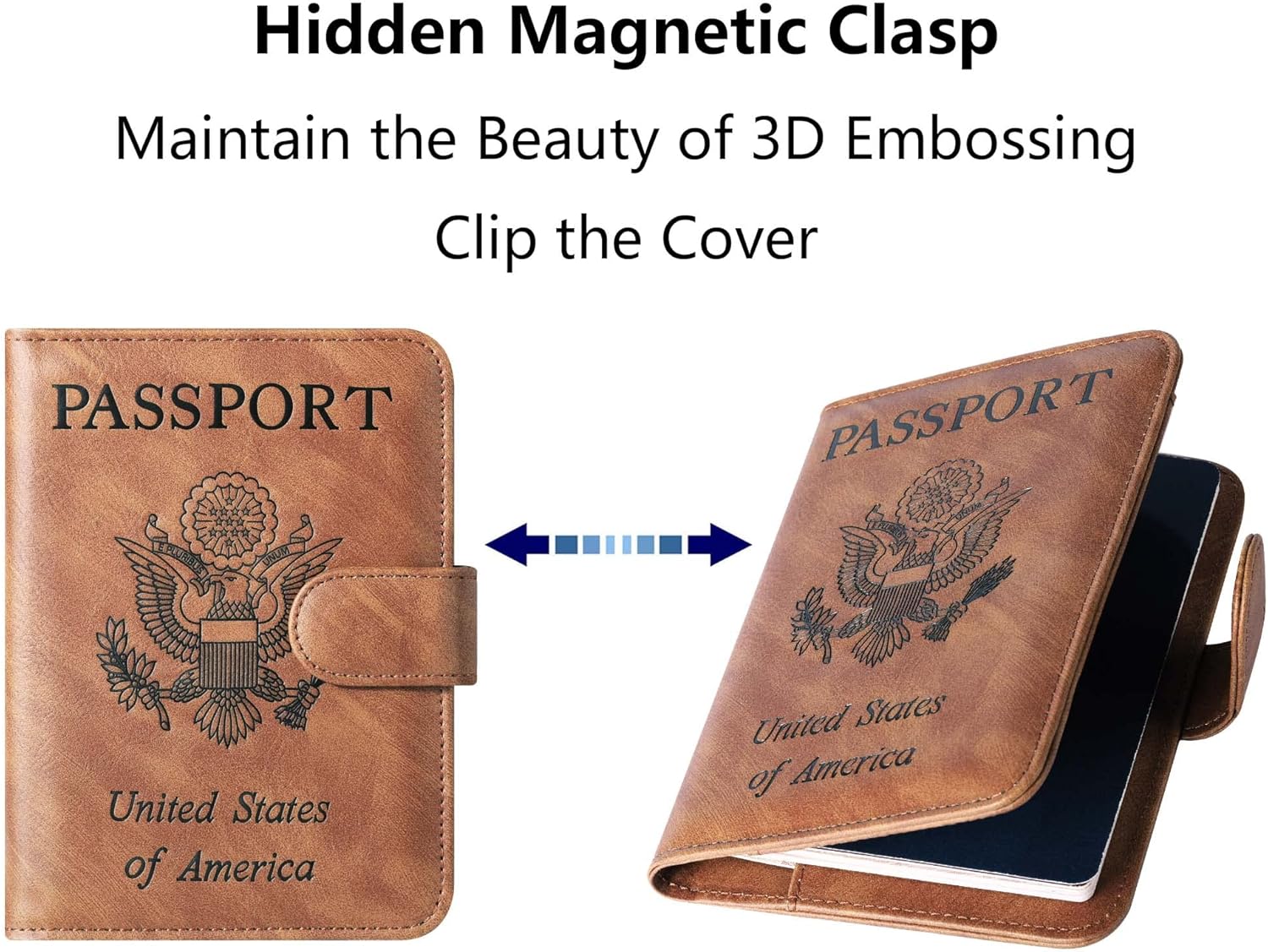 Airtag Passport Holder Cover Wallet Travel Essentials Leather Rfid Blocking Case Vacation Luggage Must Haves Travel Accessories for Men Women (117#Brown) - Image 7