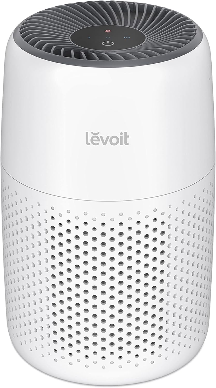 LEVOIT Air Purifiers for Bedroom Home, 3-in-1 Filter Cleaner with Fragrance Sponge for Better Sleep, Filters Smoke, Allergies, Pet Dander, Odor, Dust, Office, Desktop, Portable, Core Mini-P, White - Image 2