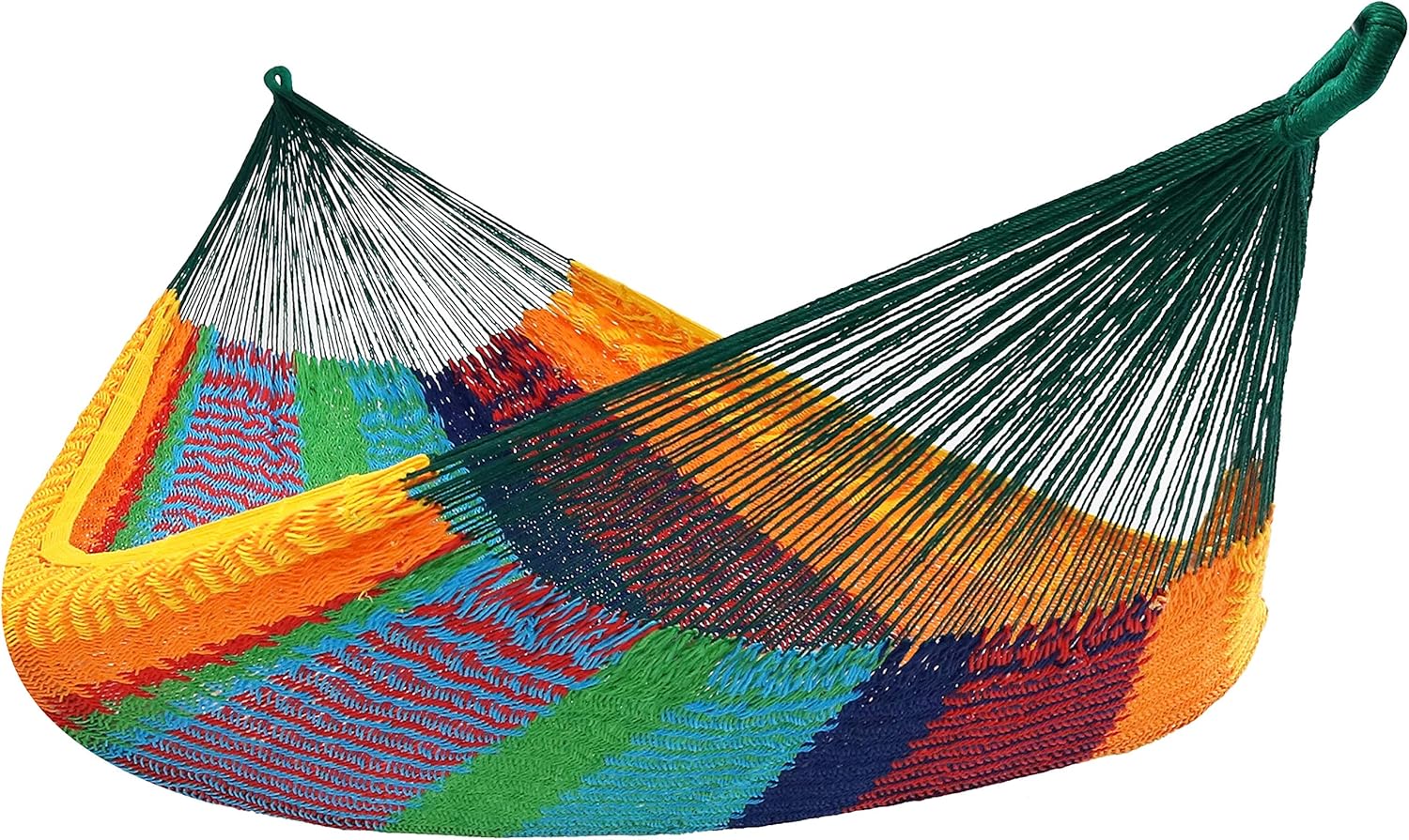 Sunnydaze Handwoven XXL Thick Cord Mayan Double Hammock for Outside - 625-Pound Capacity Heavy-Duty Outdoor Hammock - Multicolor - Image 2