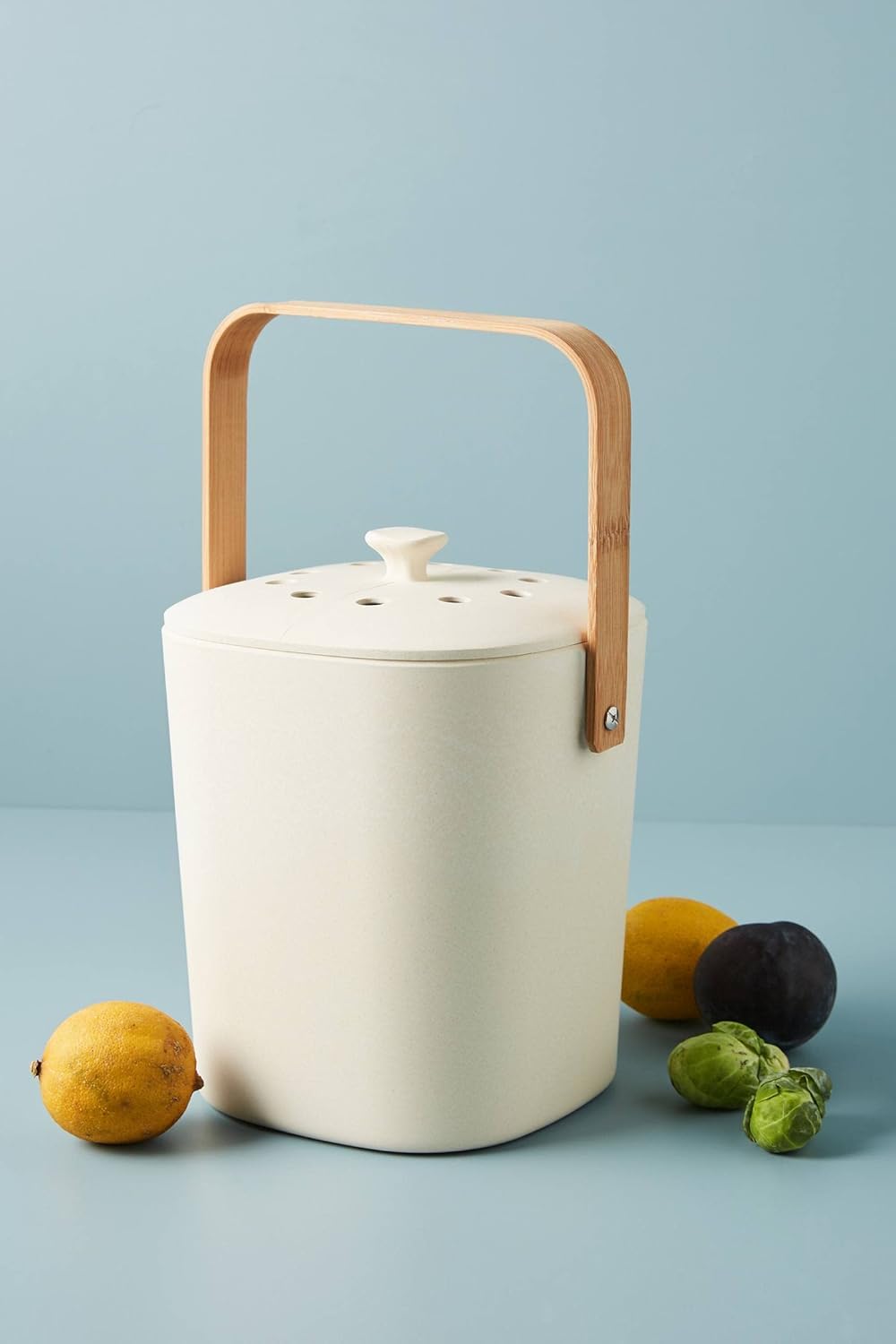 Bamboozle Countertop Compost Bin Kitchen | 1 Gallon | Odorless Composting Bin with Filters | Indoor Compost Bin with Lid | Plant Based Kitchen Composter for Food Scraps & Waste Recycling | Natural - Image 4