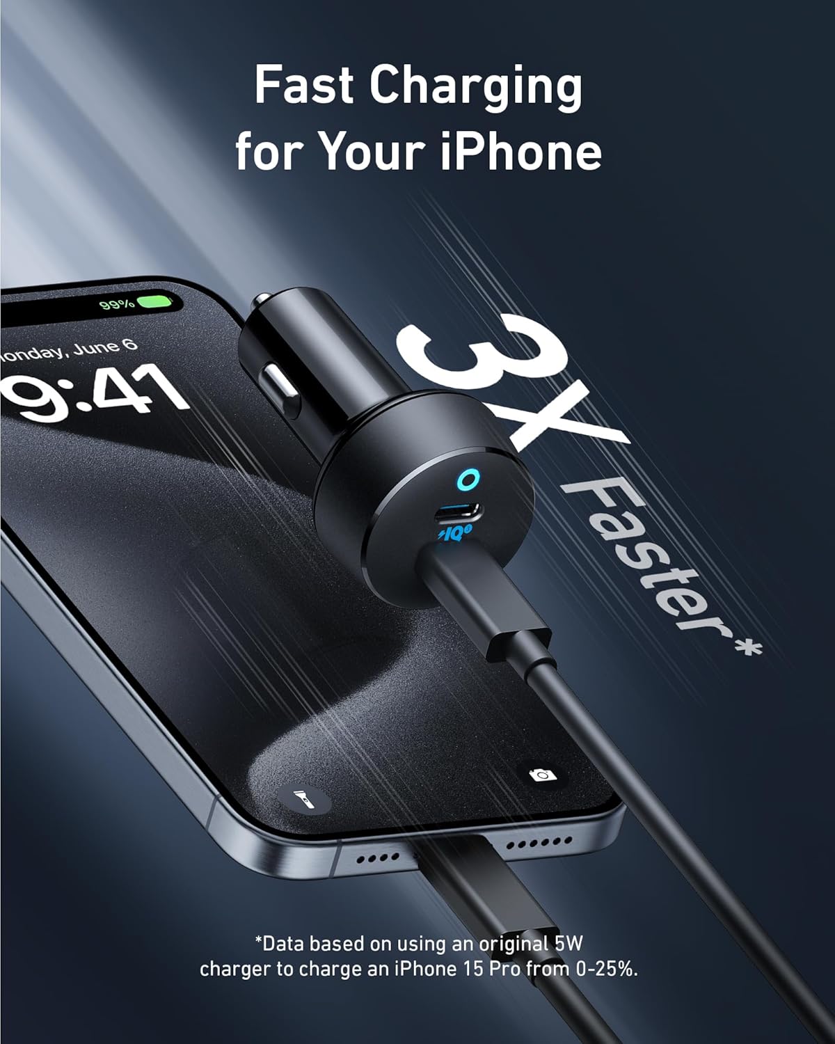 Anker USB C Car Charger, 40W 2-Port PowerIQ 3.0 Type C Adapter, iPhone 16 Car Charger, PowerDrive III Duo with Power Delivery for iPhone 16 15 14 13, Galaxy S22/S20/S10, Pixel, iPad, and More - Image 4